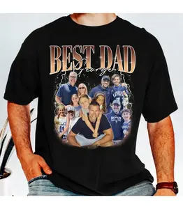 Best Dad Shirt Comfort Colors Unisex T Shirt Custom Photo Personalized Name Graphic Tee Vintage Retro 90s Rap Customized Multi Picture Top First Time New Father Husband Stepdad Grandpa Day Gifts