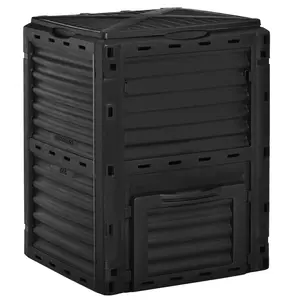 Outsunny Garden Compost Bin 80 Gallon Outdoor Large Capacity Composter Fast Create Fertile Soil Aerating Box, Easy Assembly