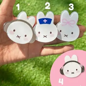 Bunny Rabbit Phone Grip Stand, MagSafe Compatible Kawaii Animal Accessory