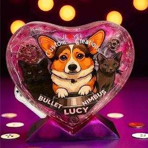 Custom Creations Large Unique Heart Resin Picture Frame with Personalized Names and Custom Design