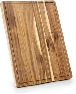 24"x18" Cutting Board for Kitchen, Acacia Wood Thick Chooping Board with Deep Juice Groove, Large Butcher Block for Meat, Vegetables, Cheese
