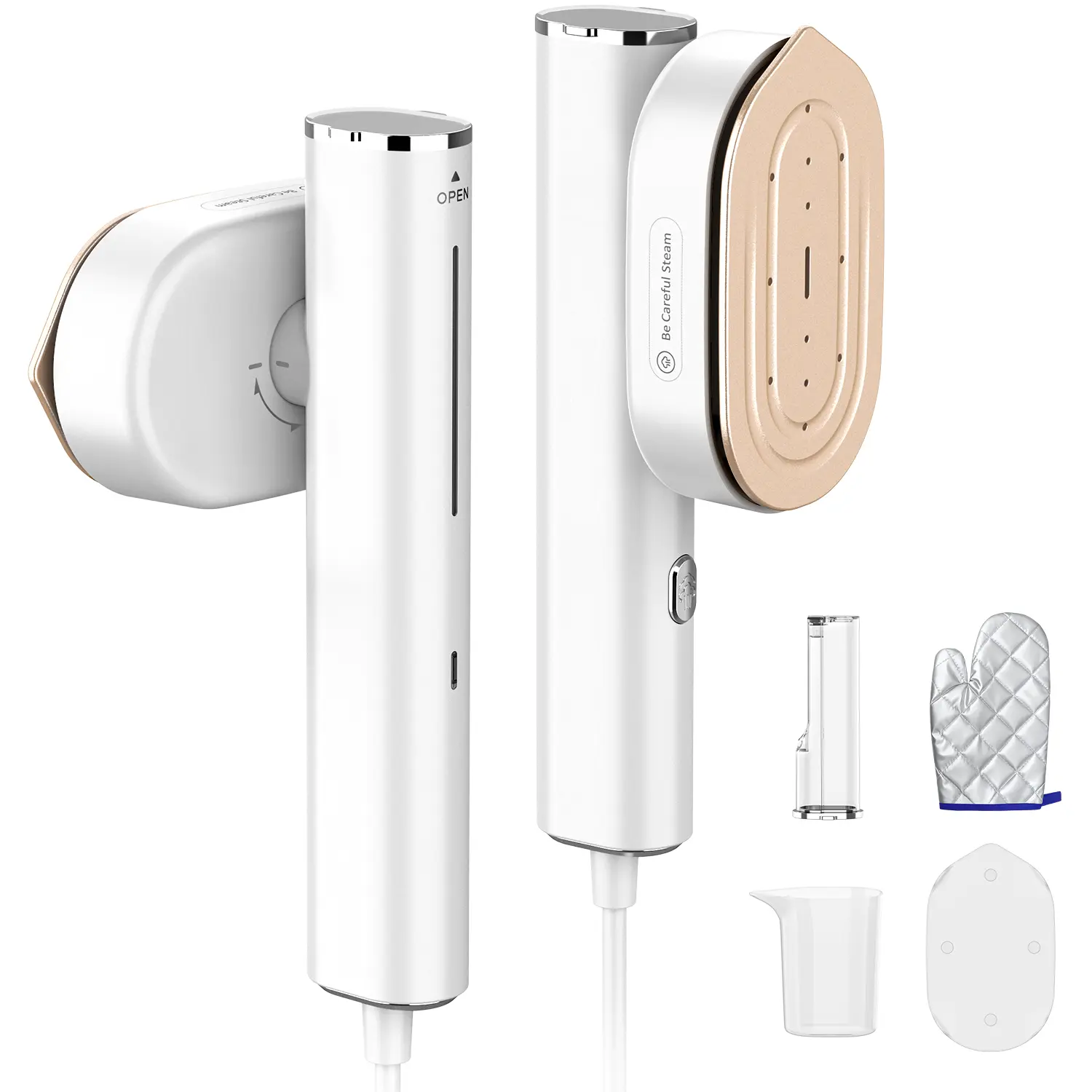 ELORTl Garment Steamer for Clothes, Handheld Steamer & Iron 2-in-1, Portable Travel Clothing Steamer Iron, 10-Second Fast Heat-Up mini garment steamer