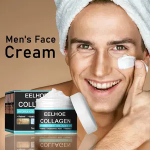 EELHOE 50g Men's Face Cream | Hydrolyzed Collagen Infused | Non-Greasy Refreshing Texture | Hydrating Moisturizing & Tightening Repair | Daily Men's Skincare Must-Have