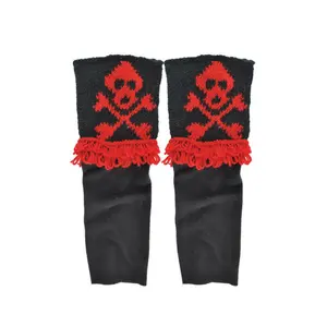 Skull knit boot sleeves