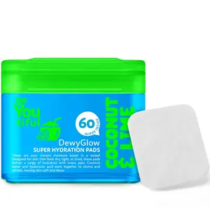 BeYoutiful DewyGlow Hydrating Face Moisturizer Wipes for Teens and Kids, Valentines Gifts for Girls, 60 Toner Facial Pads, Trendy Skin Care, Vegan, Coconut Water & Hyaluronic Acid