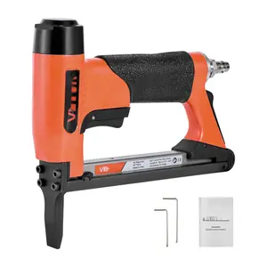 Pneumatic Staple Gun 22 Gauge Long-Nose Upholstery Stapler For 71 Series Fine Wire Staples 3/8 Inch Crown 1/4 To 5/8 Inch Length High-Capacity Loading Up To 180 Staples Air Powered Nailer For Upholstery Woodworking DIY
