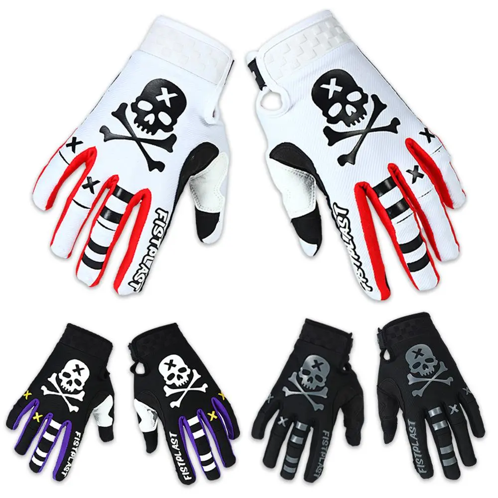 Adults' Breathable Lightweight Full-Finger Motorcycle Riding Gloves - Off-Road, All-Seasons Design with Touchscreen Tips, Reinforced Palms for Riding, Outdoor Sports