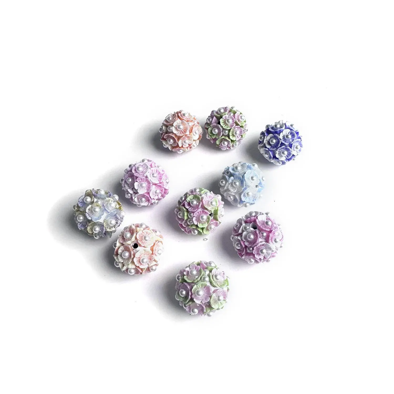 ZY1935012 10pcs Resin pearl flowerbulbs 