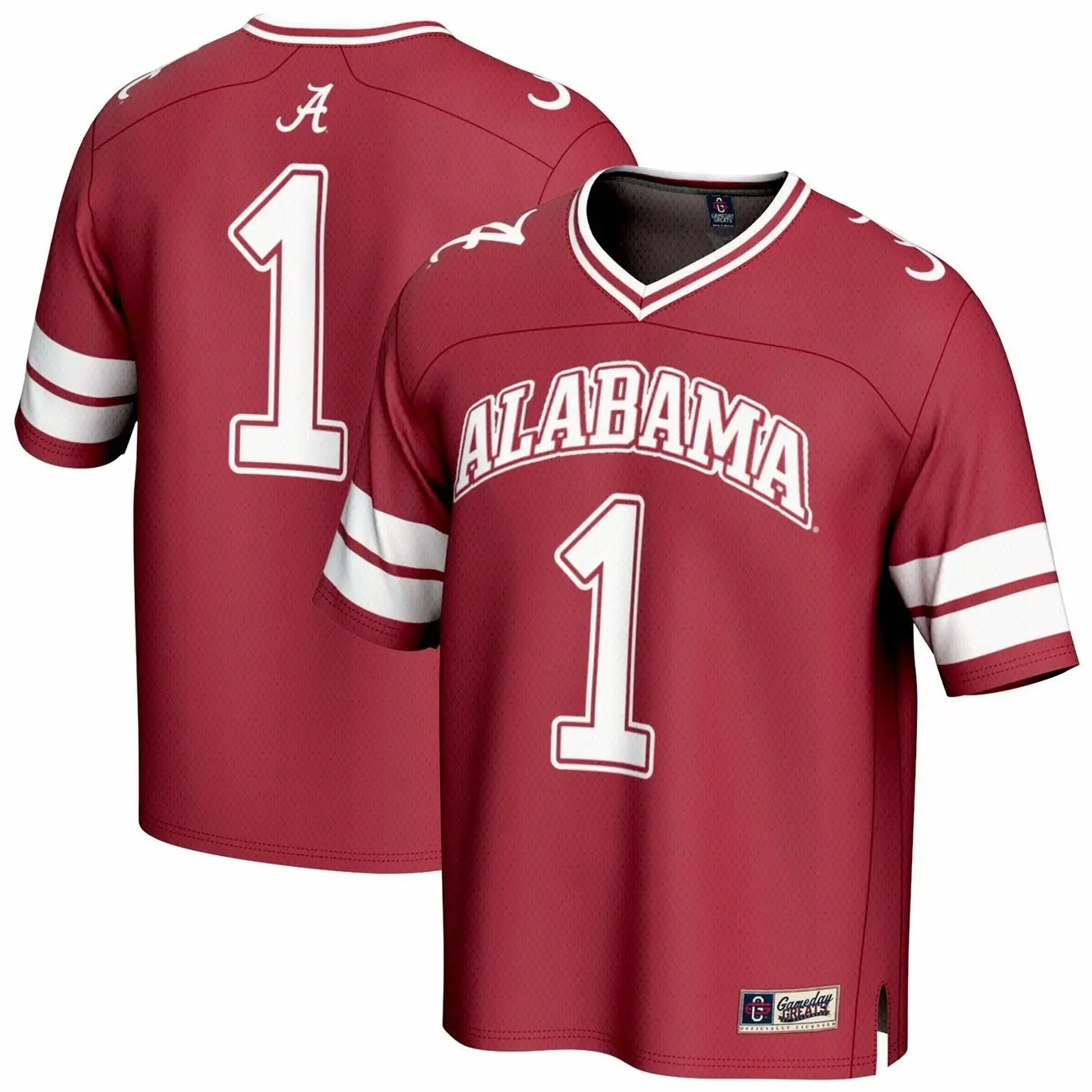 #1 Alabama Crimson Tide GameDay Greats Unisex Lightweight Collegiate Football Fashion Jersey - Crimson