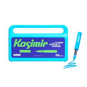 Kasimir Mini Acrylic Marker - Hard Tip Paint Pens for Beginners, Direct Liquid Ink Flow, Vibrant True Colors, Multi-Surface Use on Rock, Canvas, Wood, Glass & More