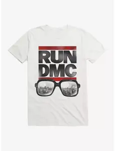 Run DMC New York Cityscape Glasses T-Shirt - 100% Cotton