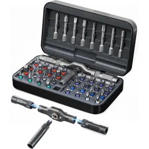 42 in 1   Set, T-Handle Ratchet  Kits with S2 Steel Bits, Precision Hand Tools for Electronics Repair, DIY Projects,  Maintenance - Ideal  for Men & Women