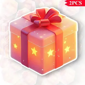 2PCS  Gift Box  Star Pattern Car Stickers Are Easy To Apply Without Leaving Traces  Suitable for Car Windshields  Motorcycle Side Panels  Notebooks  Scratches  and Cute Cultural and Creative Decorative Decals