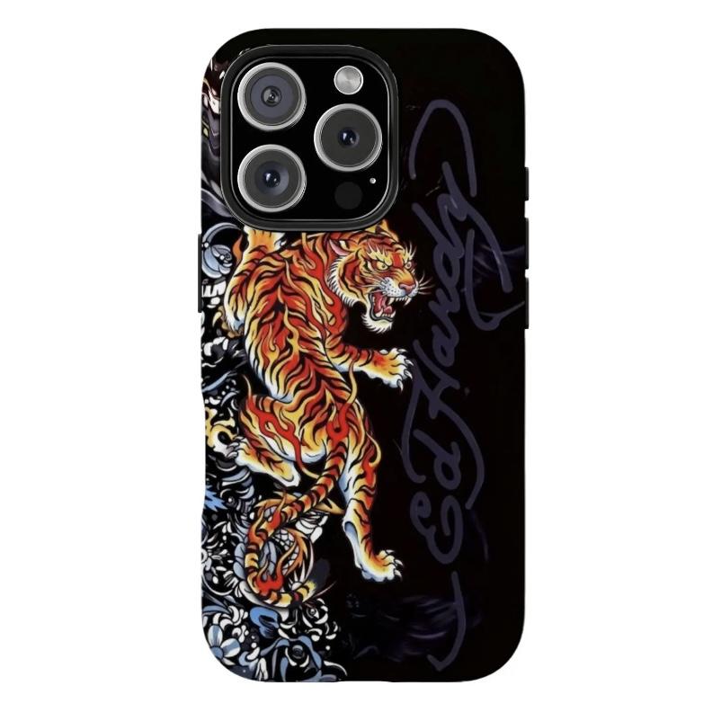 Vintage Skull Leopard Tattoo iPhone CaseAesthetic Y2k Trendy Tiger Collage PhoneCasefor iPhone 16/15/14/13/12/11/17 ProMax Plusfor Samsung phones, suitable for both men andwomen, Perfect Gift for Women Men.A gift for the fans  W9