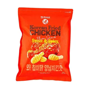 No Brand Korean Fried Chicken Chips, Sweet & Spicy Flavor, 300g - Crispy Snack for K-Food Lovers