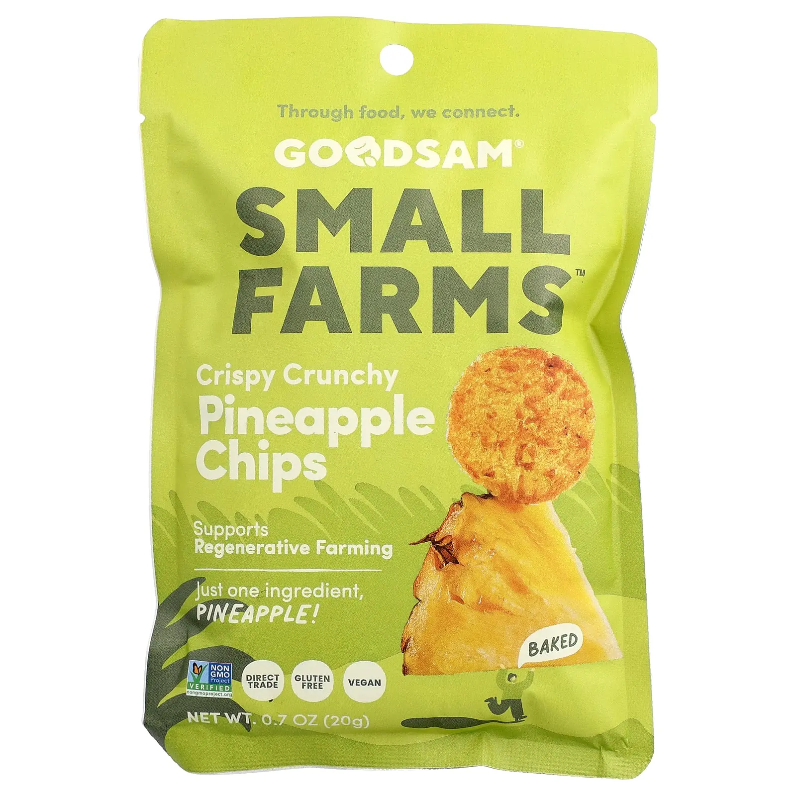 GoodSam Small Farms™, Crispy Crunchy Chips, Pineapple, 0.7 oz (20 g) GoodSam Small Farms™, Crispy Crunchy Chips, Pineapple, 0.7 oz (20 g)