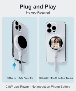 Smart Selfie Screen - 4K Magnetic Selfie Monitor Screen for Selfie, Vlogging, Compatible with iPhone, Wired Instant Connection