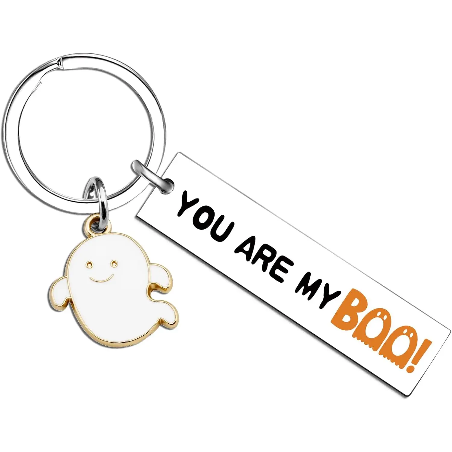 You Are My Boo Keychain Halloween Boo Basket Stuffers | Ghost Keychain Cute Couple Halloween Gifts for Girlfriend Boyfriend
