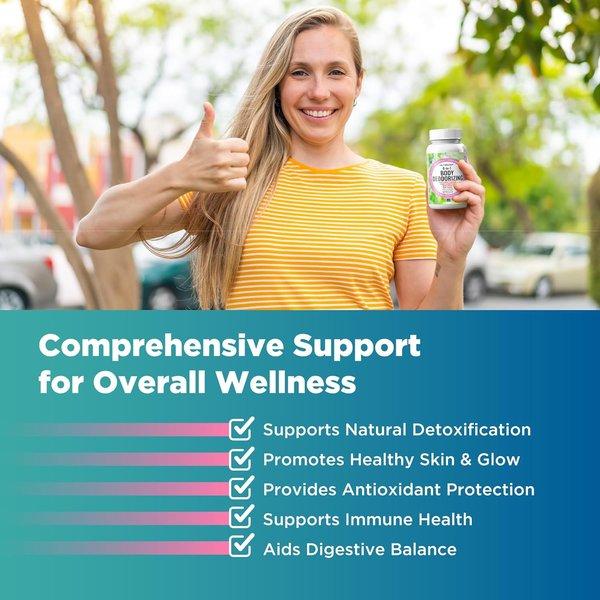 Body Deodorizing Supplement - Odor Eliminator & Internal Deodorant Pills for Fresh Breath Skin Health & Detox - Full Body