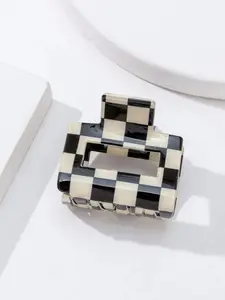 Checkered Hair Claw Clip for Women, Vintage Fashion Accessory, Secure and Comfortable, Suitable for All Seasons, Versatile Use