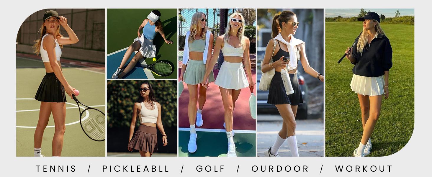 PINSPARK Pleated Tennis Skirt for Women High Waisted Athletic Skirts with Shorts Pockets Golf Workout Pickleball Skort Skirts Springtok PINSPARK Pleated Tennis Skirt for Women High Waisted Athletic Skirts with Shorts Pockets Golf Workout Pickleball Skort Skirts Springtok