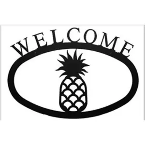 Village Wrought Iron WEL-44-L Large Pineapple Welcome Sign