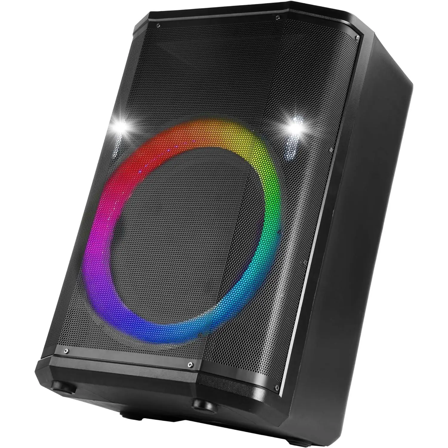 Supersonic IQ Sound 15 Portable Bluetooth Audio Speaker - True Wireless Stereo, LED Lights, FM Radio, IQ-6715DJBT Model, Rechargeable Battery, 6 Hours Playtime, Microphone, Remote Control, Fast Charging