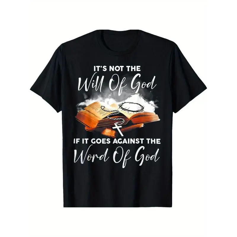 Women's Short-Sleeve Stretch Fabric Motivational Graphic T-Shirt, Adult Casual Streetwear Knitted Cotton Relaxed-Fit Round-Neck Top
