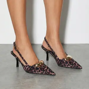 Eltha Slingback Heels with Metallic Dome Accent Fashion