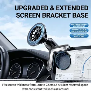 2026 Upgraded Tesla MagSafe Phone Mount for Model 3/Y/S/X/Cybertruck/Juniper, Magnetic Screen Edge Holder, No Glue Screen Safe Clamp, N52 Strong Magnet for iPhone 17 16 15 14 13