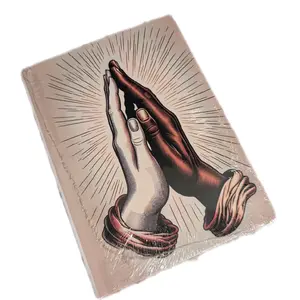 Prayer Journal Hard Cover with Hand Illustration, Ideal for Journaling and Reflection