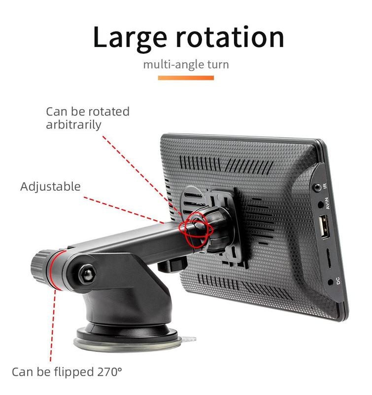 2025 Upgraded Carplay Screen for Car - Portable 7 Inch Touch Screen with Bluetooth, FM Radio, HD Display, 90° Adjustable Angle, No AUX