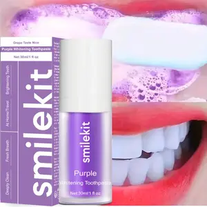 1PCS PURPLE Whitening Oral Brightening Toothpaste, Lightweight Daily Toothpaste, Grape Flavor, Deep Cleansing Cleaning, Gentle Formula Non-Irritating, Fresh Breath, Travel Friendly Portable