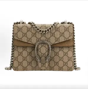 Pre-owned GUCCI Dionysus Mini Small Crossbody Shoulder Bag GG Monogram Tiger Head Closure Women Luxury Handbag