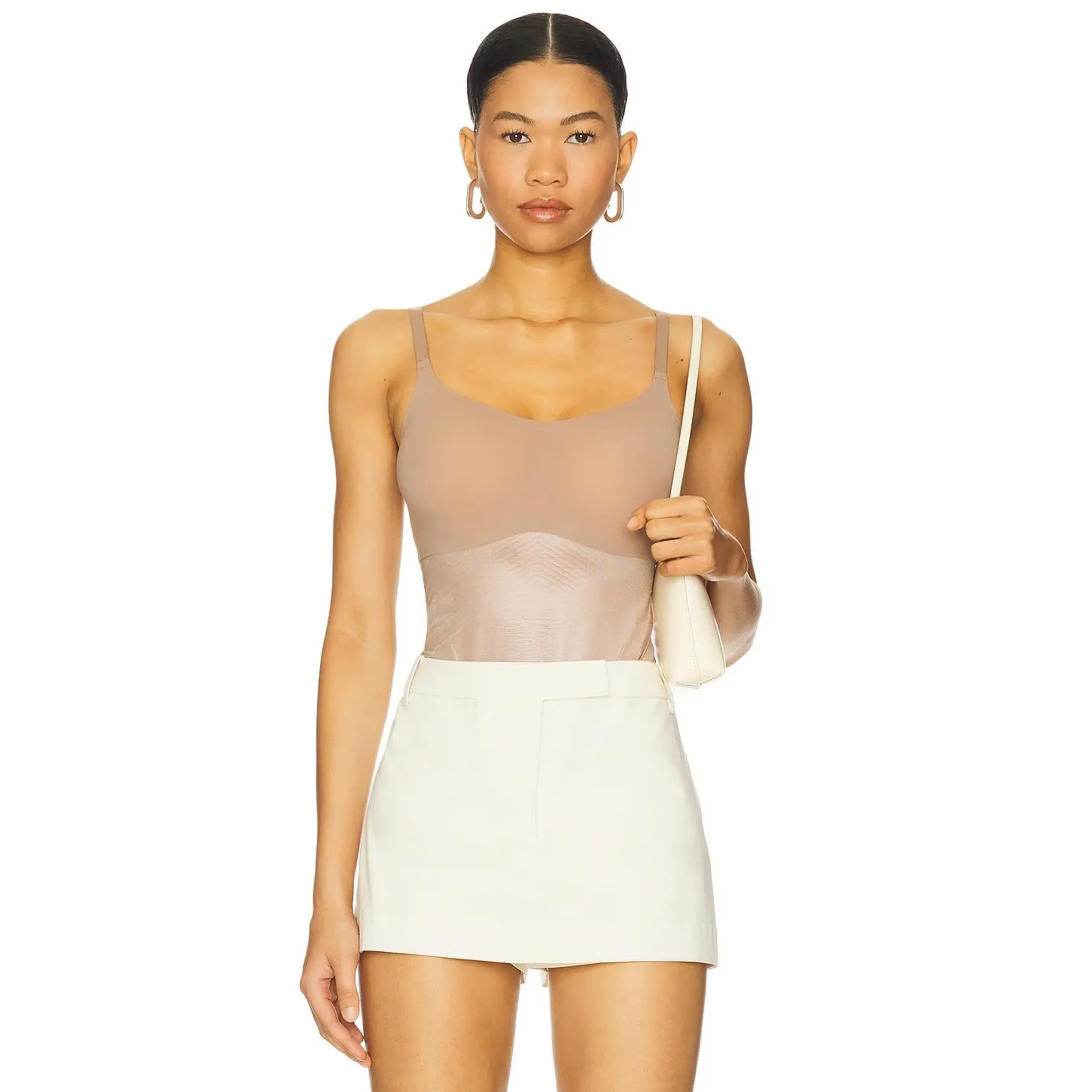 SPANX Spanxshape Invisible Cami Thong Bodysuit in Cafe Au Lait