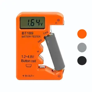 Portable LCD Battery Tester, Digital Display Voltage Checker for Aa Aaa Button Cells 9v 6f22 Batteries, Non-Rechargeable Capacity Detector Tool