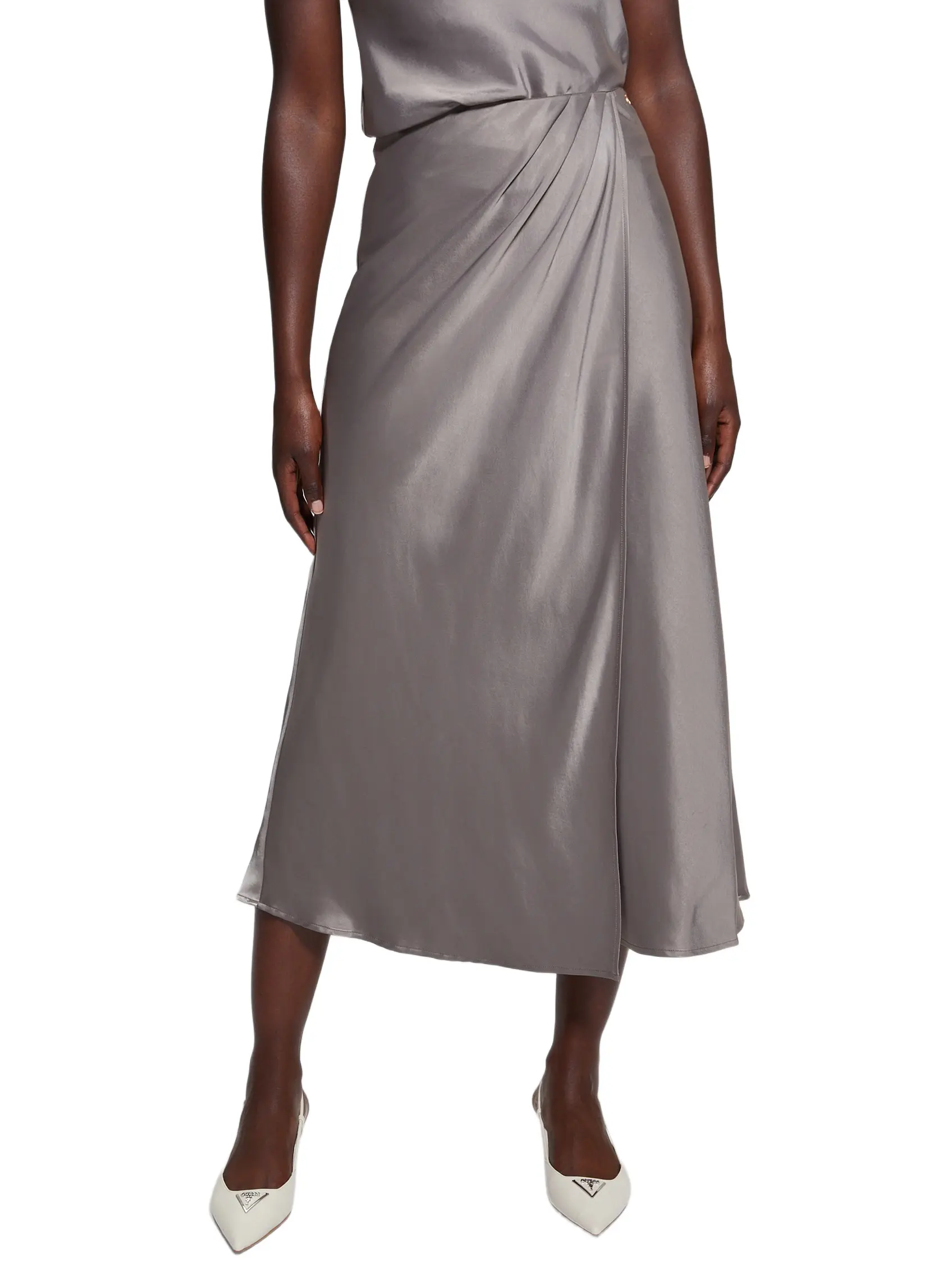 GUESS Female Eco Anastasia Midi Satin Skirt