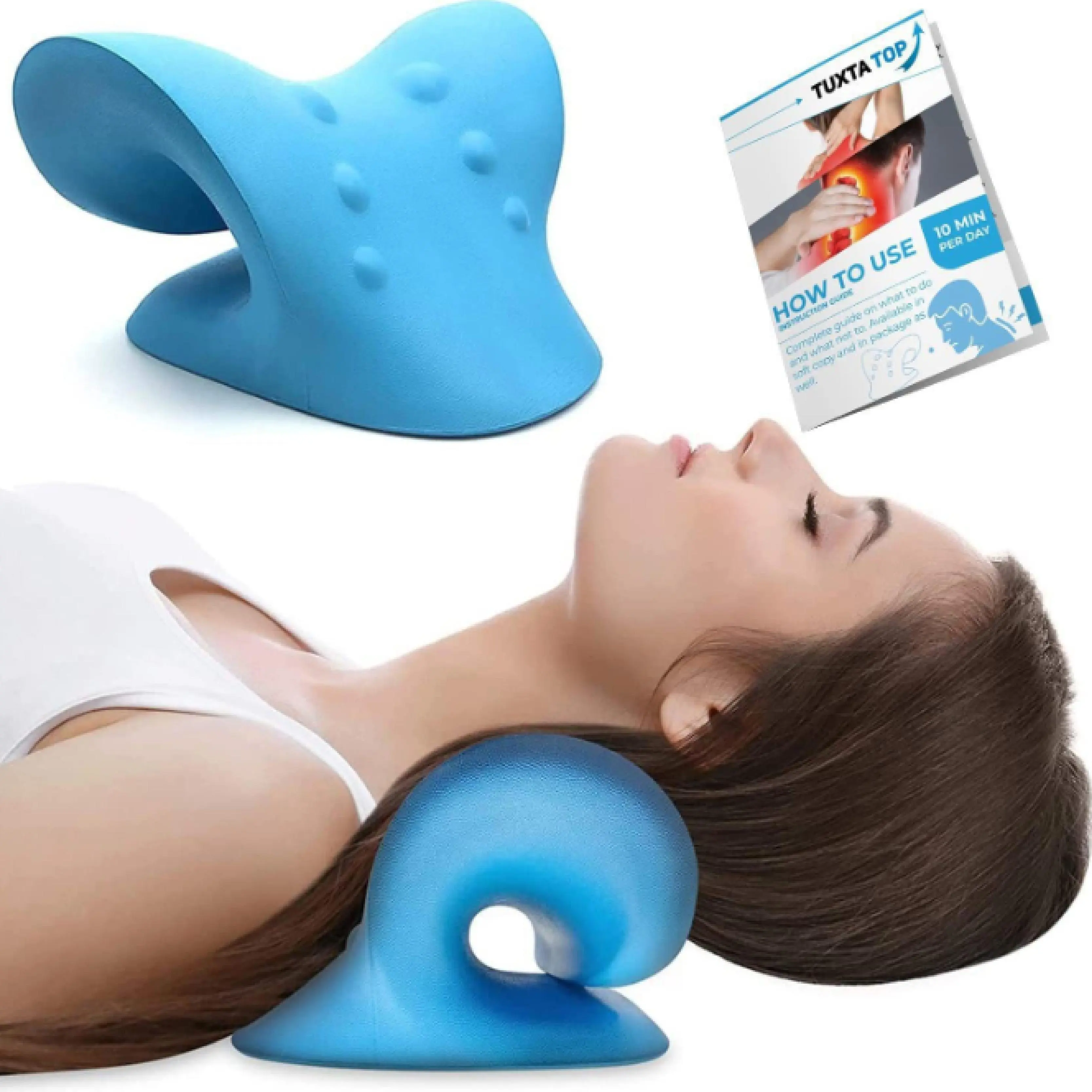 Cervical Massage Pillow Portable Gravity Acupressure Neck Correction Neck Support Sleep Repair Traction Pillow Body Care Therapy