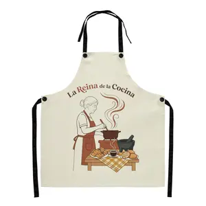 Adjustable Printed Comfortable Kitchen Apron - Ideal Gift for Latinas (Perfect Abuela Present)