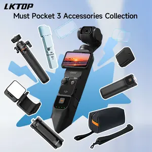 LKTOP Pocket 3 Accessories Collection for DJI Osmo Pocket 3 & Xtra Muse,  Battery Handle Tripod Selfie Stick, Screen & Lens Protector, Carrying Case for DJI Osmo Pocket 3 – Mount with 1/4" Screw, Magnetic Fill Light, Action Camera Accessories