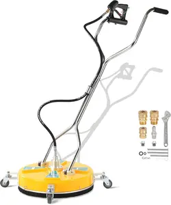 20'' Pressure Washer Surface Cleaner, 4500 PSI, Dual Handle with 4 Wheels for Driveways, Sidewalks, Patios, Decks