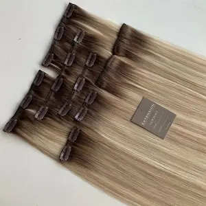 Extension X Nikki Clip-In Extensions 22' R8-18/60a Ashwood Drift Seamless Blend of Ashy Brown & Soft Cool Blonde Hair Extensions