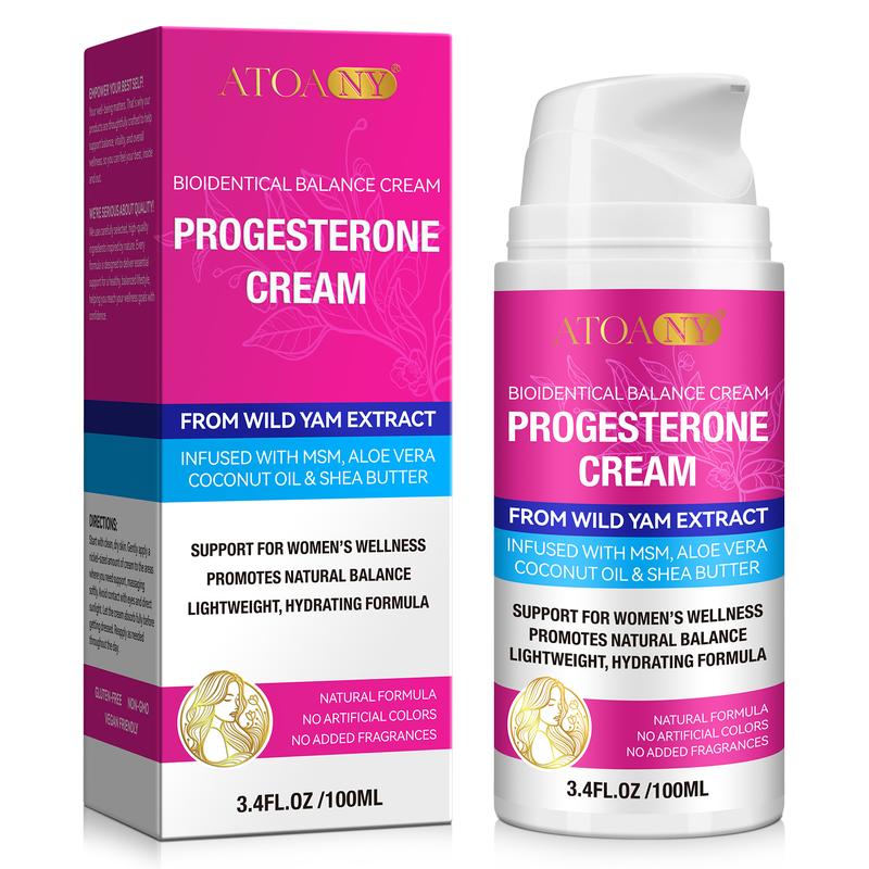ATOANY Progesterone Cream for Women, Natural Bio-Identical Progesterone Supplement for Hormonal Balance and Support