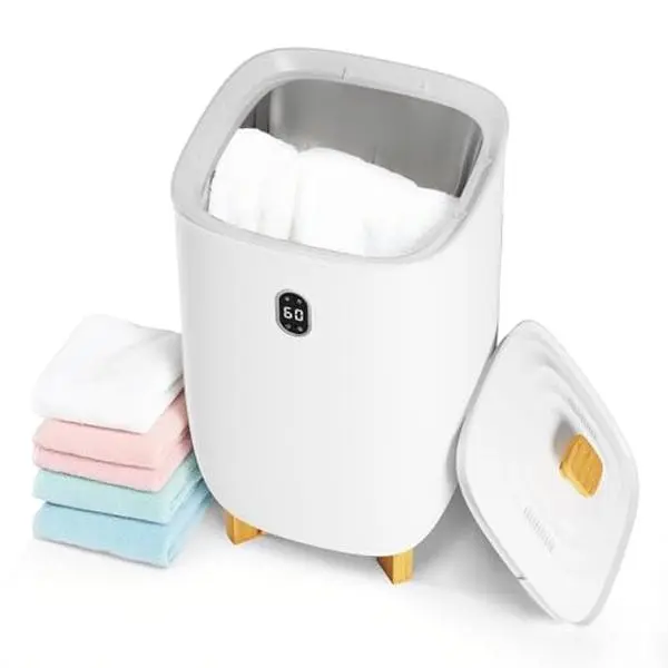 35L Towel Warmer Bucket with Fast Heating and Hot Air Drying, Large ABS Towel Heater for Bathroom, Spa, Salon and Home Comfort