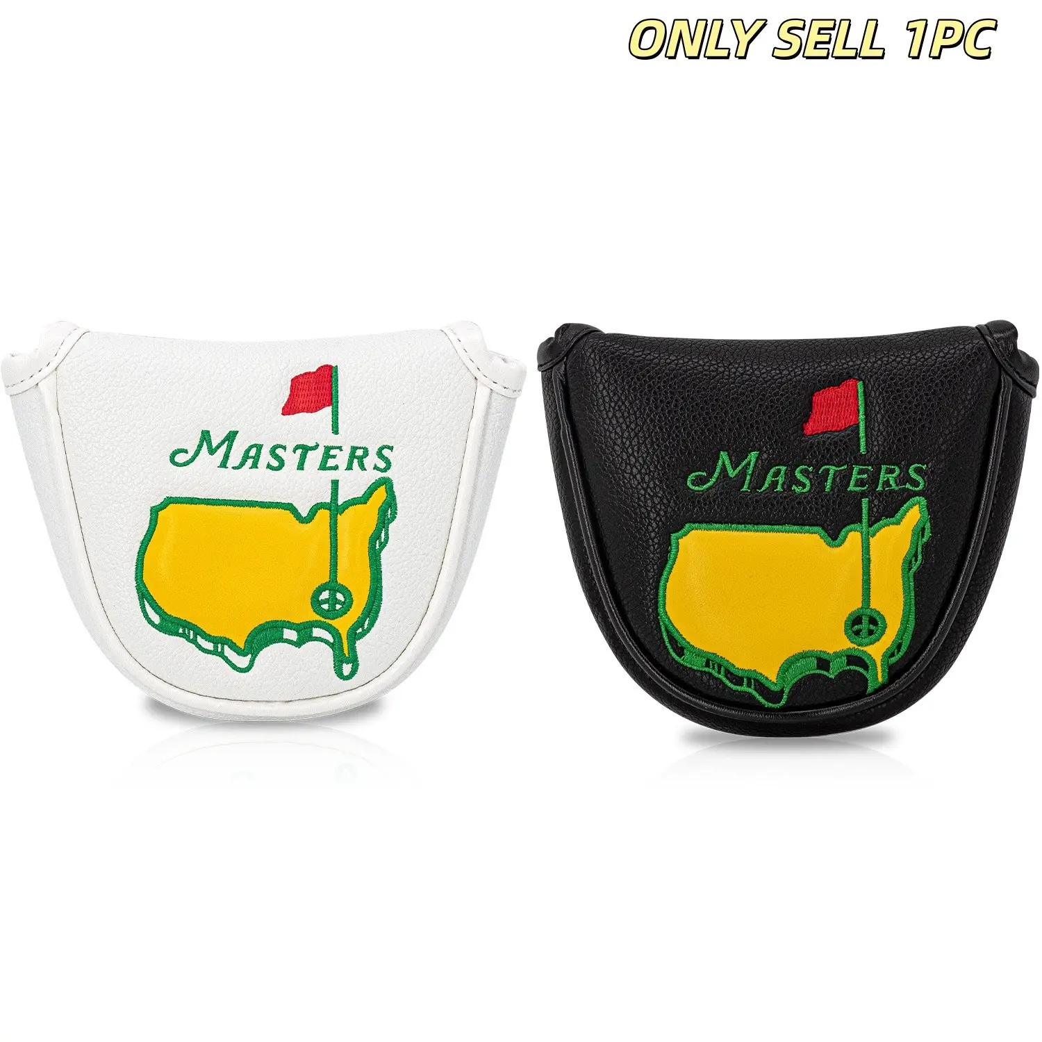 Golf Putter Cover, Mallet Style Golf Club Head Protector, Scratch-Resistant, Easy to Carry, Essential Golf Accessory for Players, Golf Supply