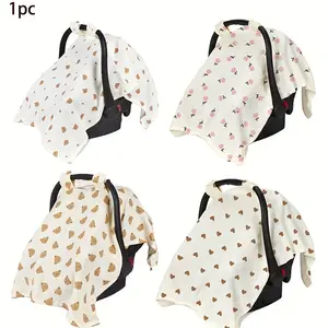 Baby Seat Sunshade Cover, Car Seat Covers, Multi-Use for Car Seats, Strollers, Crib, Breathable and Stylish Design, Cute Bear Pattern, Ideal for Travel