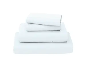 100% Microfiber King Size Sheet Set – 4-Piece Deep Pocket | White, Four Pieces, Hotel Look, Wrinkle-Free