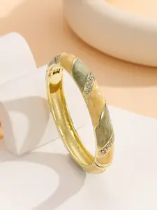 Women's Bangle Bracelet Zinc Alloy Material Elegant Plain Design All Season Jewelry Accessory, No Choking Hazard Ca Prop 65 Re