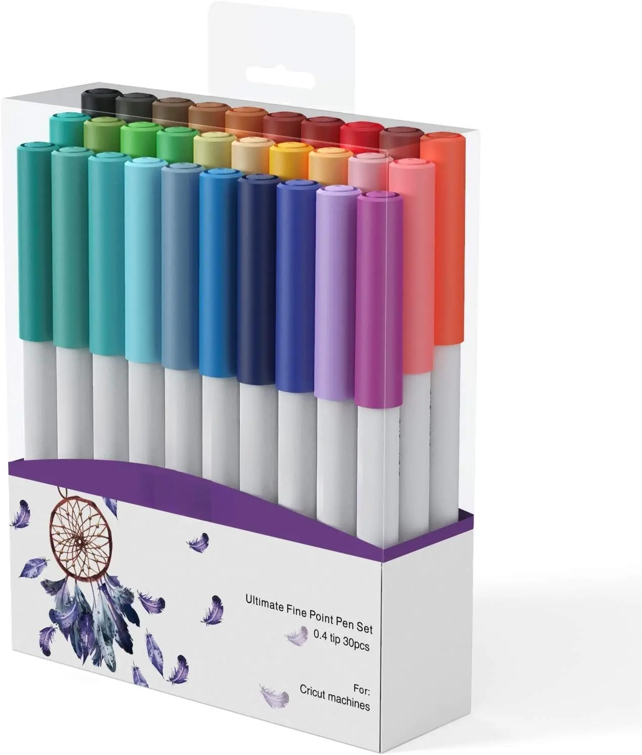 0.4 Tip Fine Point Pens for Cricut Maker 3/Maker/Explore 3/Air 2,  Fine Point Pens Set of 30 Pack Assorted Tools Accessories Writing Drawing Pen Compatible with Machine