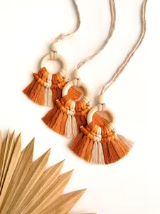 Macrame Car Charm - Rear View Mirror Hanger - Essential Oil Diffuser + Air Freshener - Boho Car Accessories